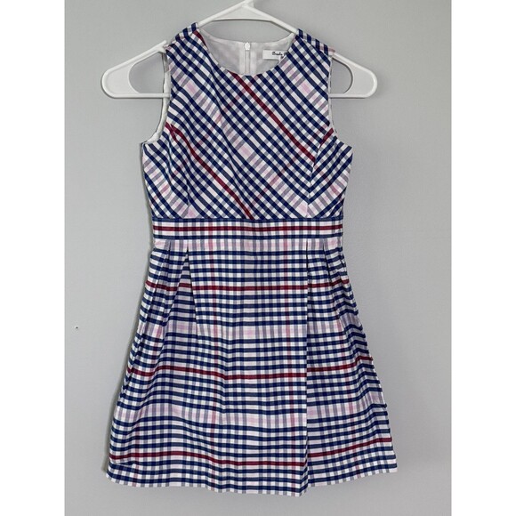 Brooks Brothers Fleece Girls Gingham‎ Check Sleeveless Sundress Size 8 - Picture 3 of 7
